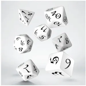 Classic RPG White & Black Dice Set (7)
