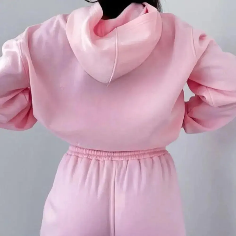 Claudia - Comfortable Casual Woman's Hoodie Tracksuit Set