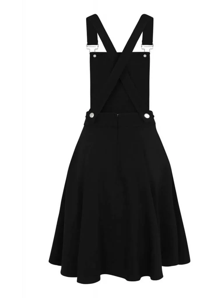 Collectif Kayden Braces 50's Swing Dress Black