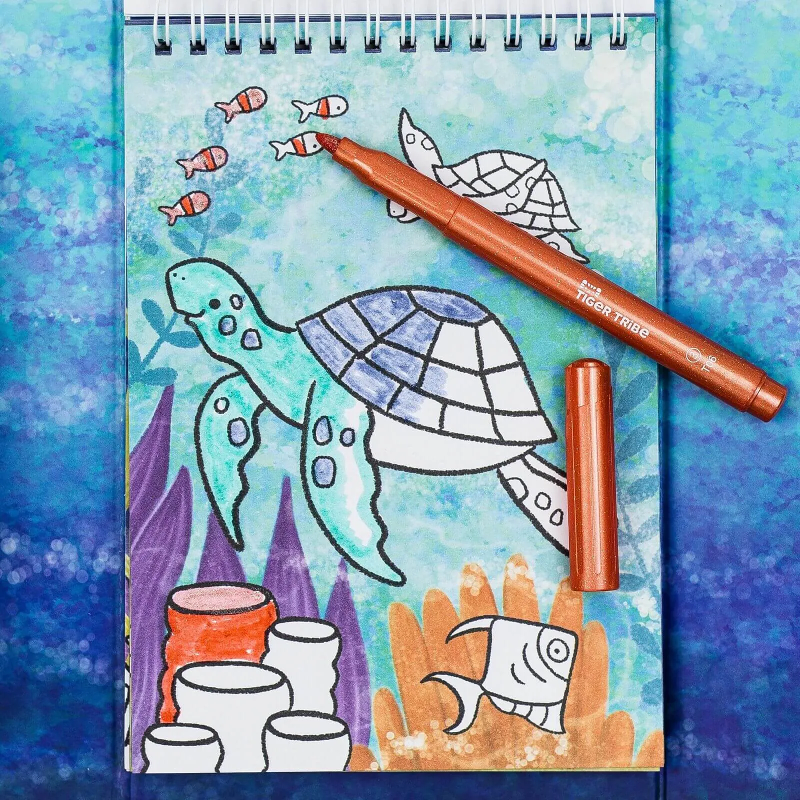 COLOURING SET SHIMMER SEA LIFE