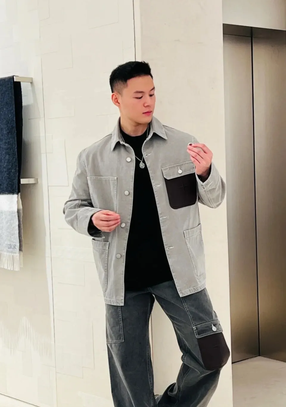 Contrast Pocket Utility Shirt