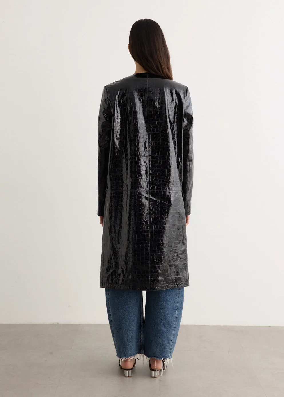 Croco Embossed Coat