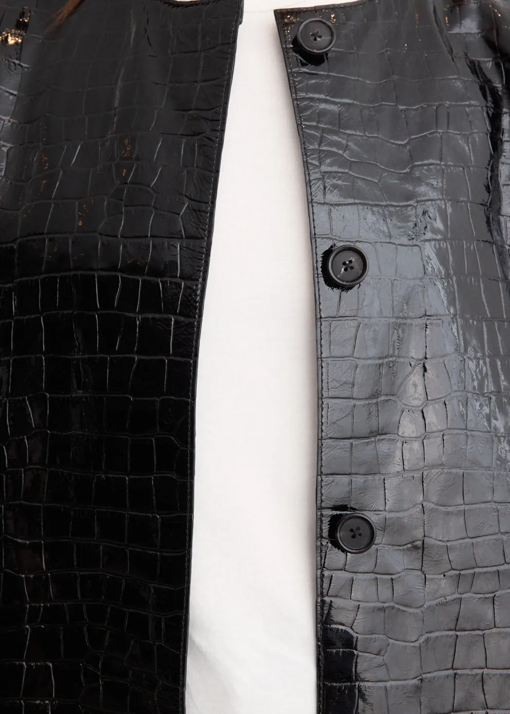 Croco Embossed Coat