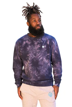 Crystal Navy Tie Dye Crewneck