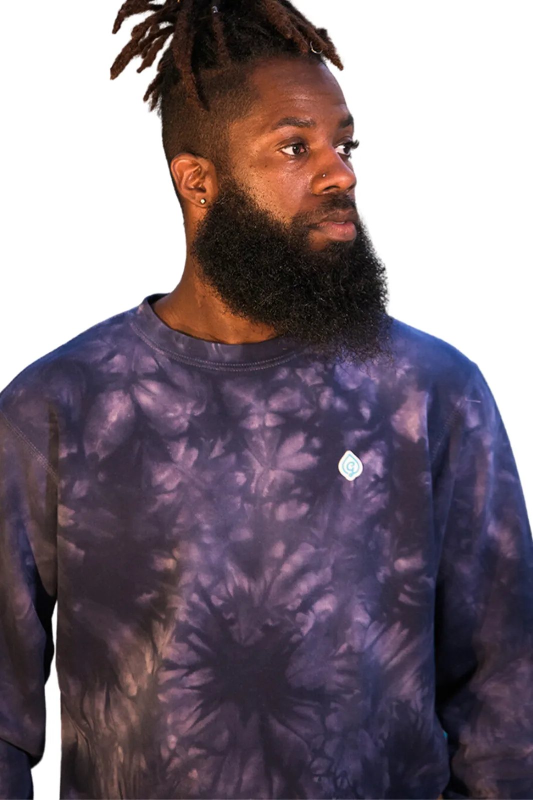 Crystal Navy Tie Dye Crewneck