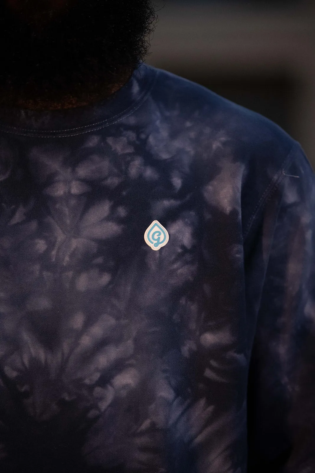 Crystal Navy Tie Dye Crewneck