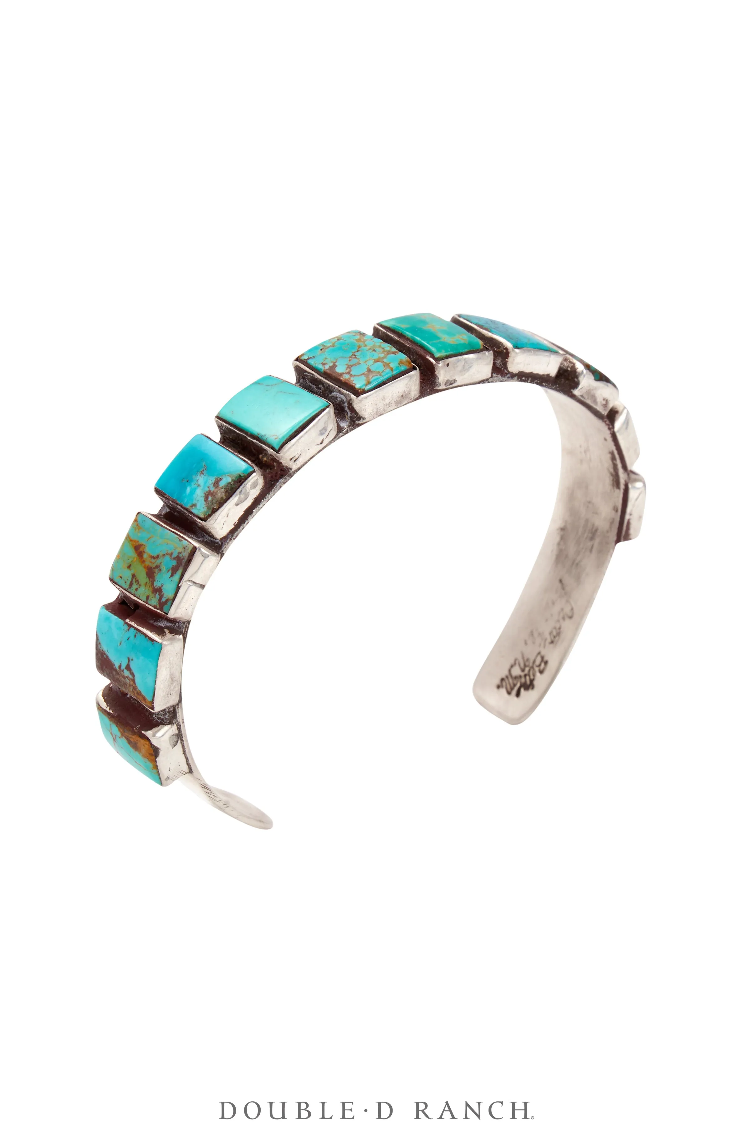 Cuff, Row, Turquoise, Oscar Betz Hallmark, Contemporary, 3863