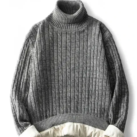 Danilo - Klassischer Herbst-Strickpullover mit Zopfmuster für Herren