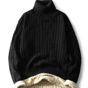 Danilo - Klassischer Herbst-Strickpullover mit Zopfmuster für Herren