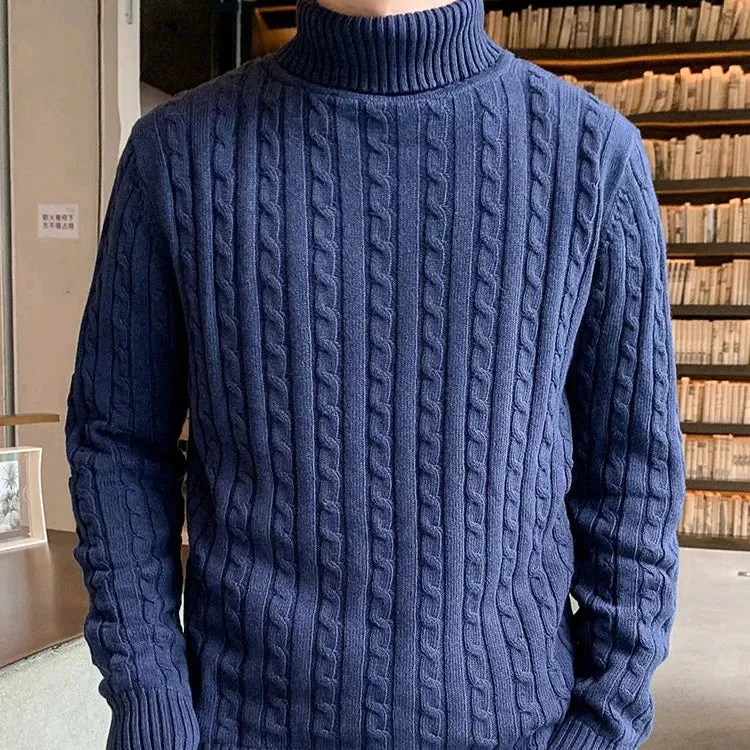 Danilo - Klassischer Herbst-Strickpullover mit Zopfmuster für Herren