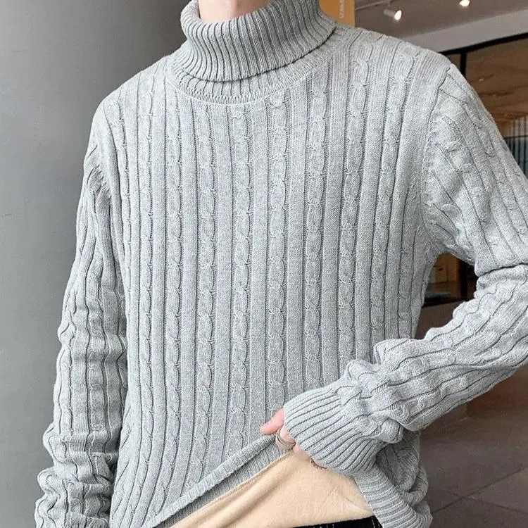 Danilo - Klassischer Herbst-Strickpullover mit Zopfmuster für Herren