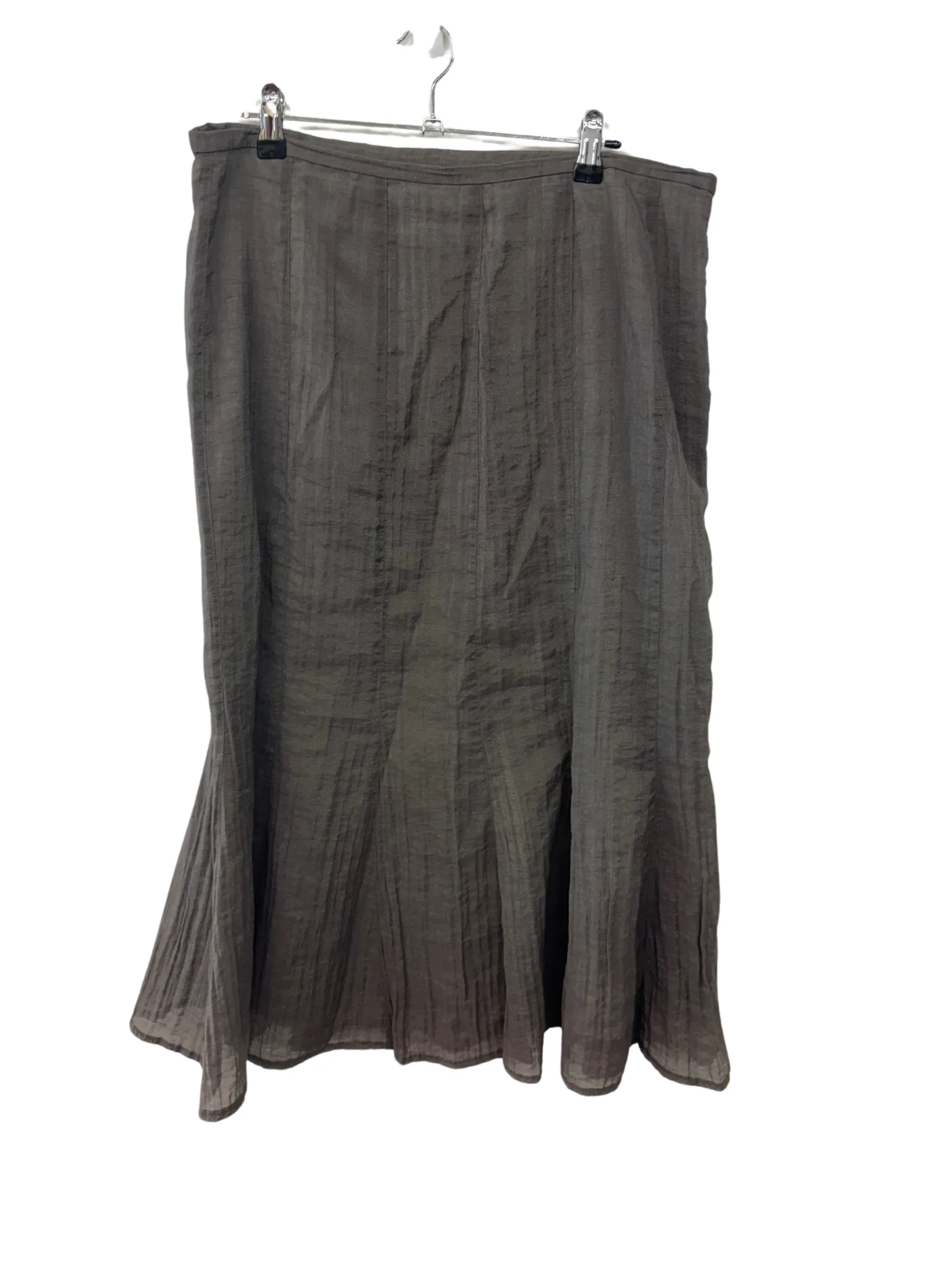Dark Grey Sparkly Midi Skirt