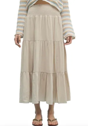 Della Tiered Midi Skirt