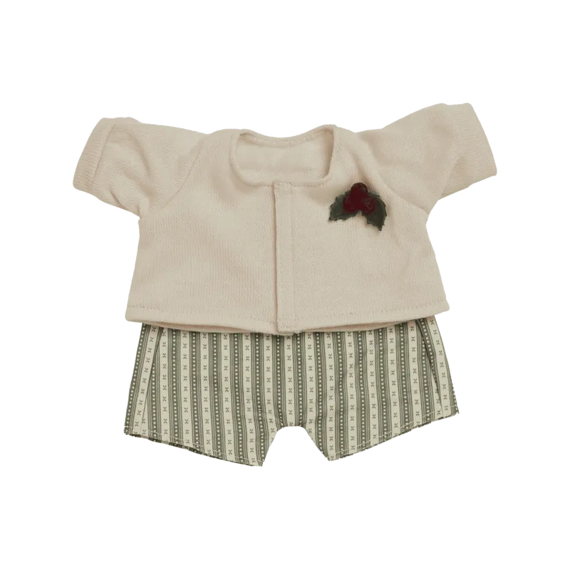Dinkum Doll Cardigan   Romper Set - Holiday