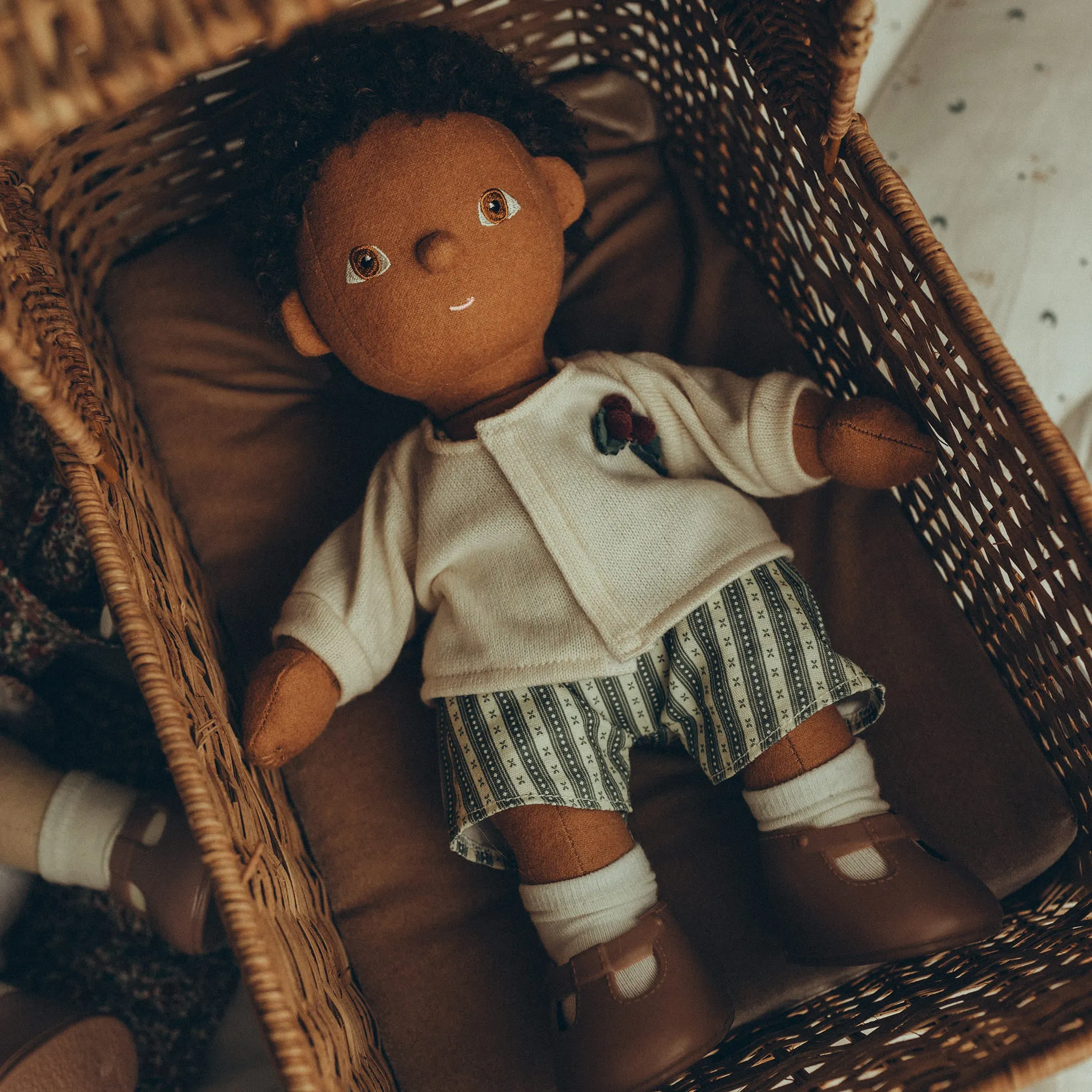 DINKUM DOLLS CARDIGAN AND ROMPER HOLIDAY SET