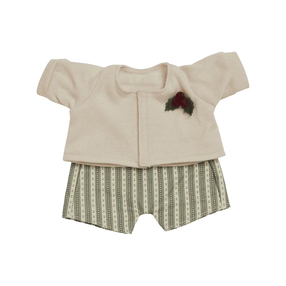 DINKUM DOLLS CARDIGAN AND ROMPER HOLIDAY SET