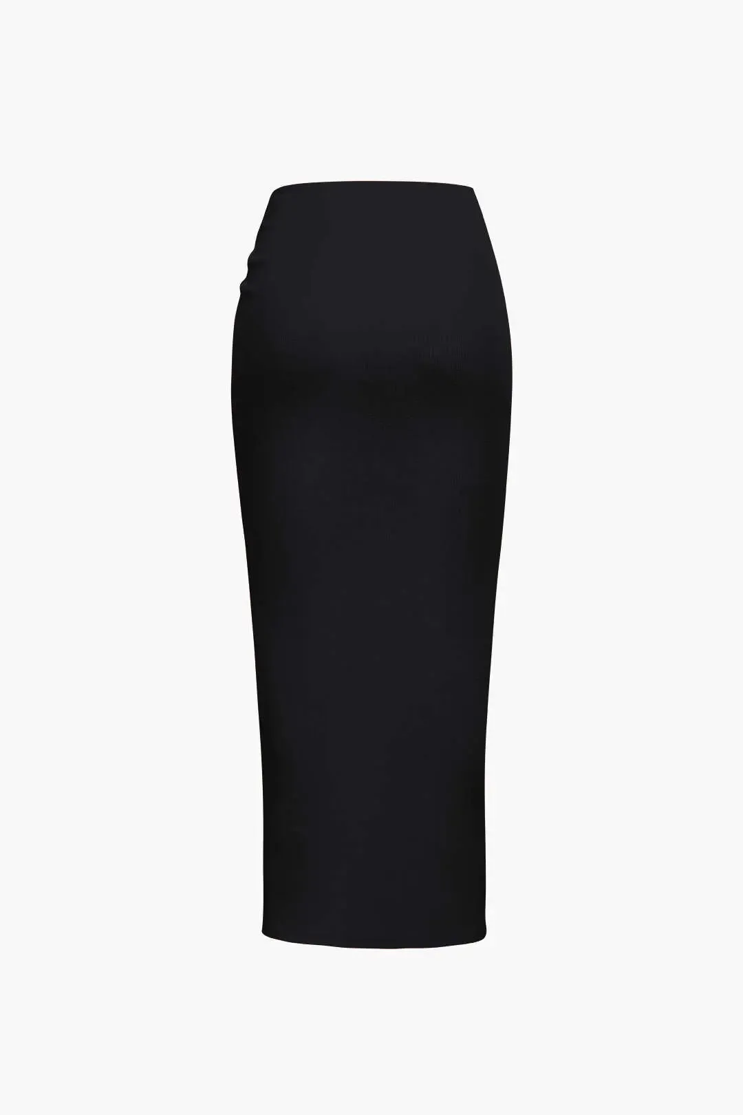 Doris - Knot Side Slit Design Woman's Knit Midi Skirt