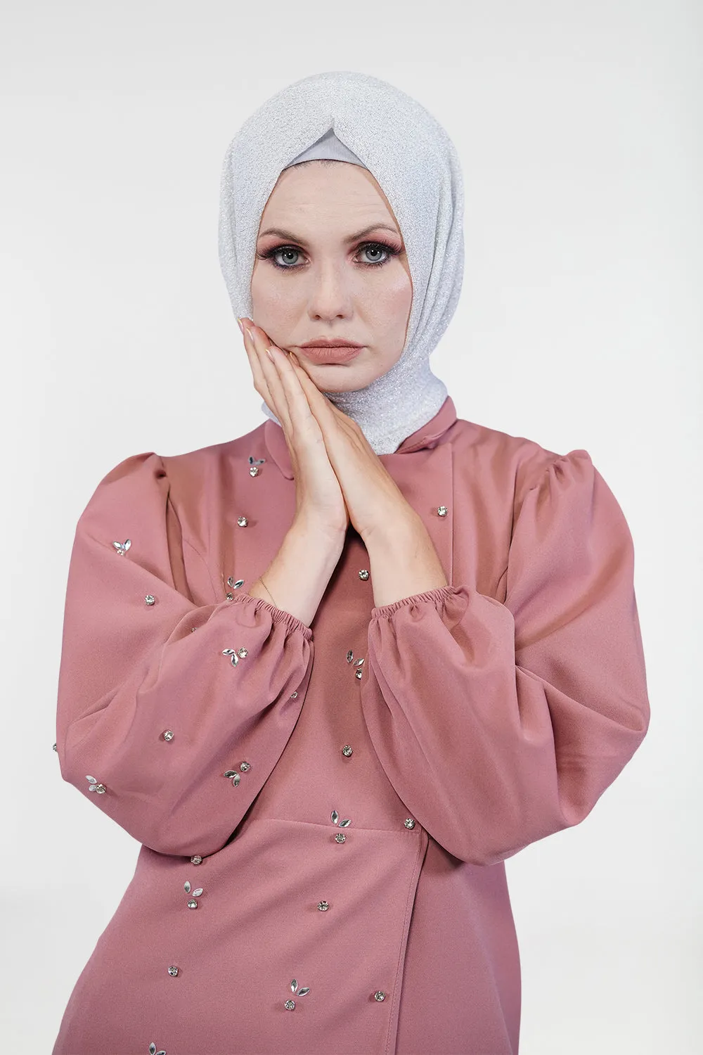 Double Breasted Relaxed Modest Pant Set | Pink