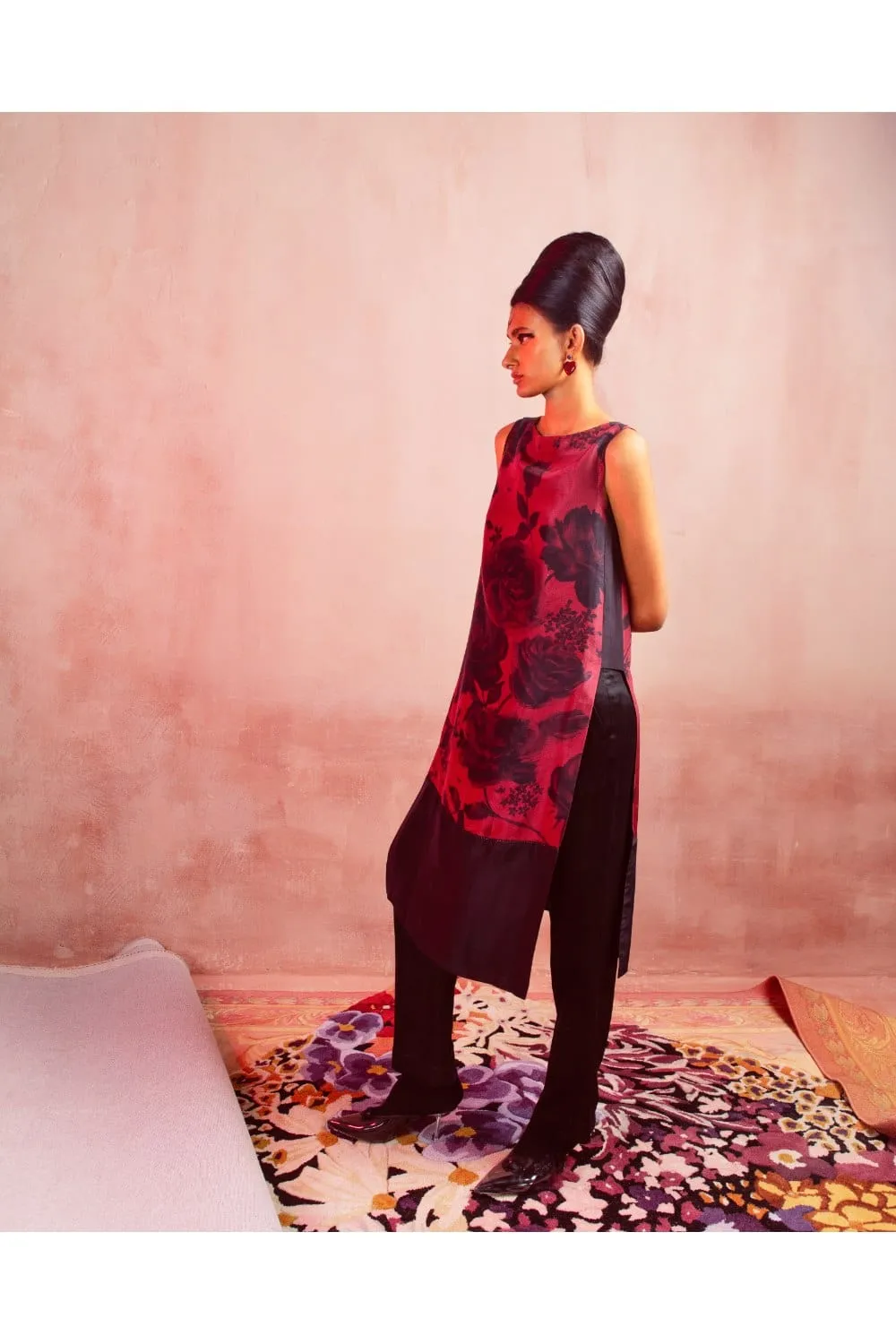 Dusky Garnette Printed Kurta Set