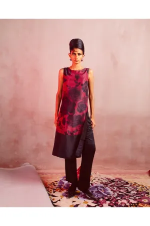Dusky Garnette Printed Kurta Set