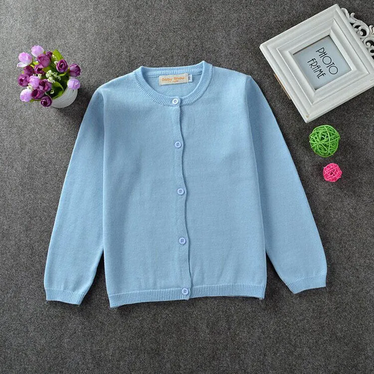 Eco-Friendly, Anti-Wrinkle, Breathable Little Girls Soft Cardigan