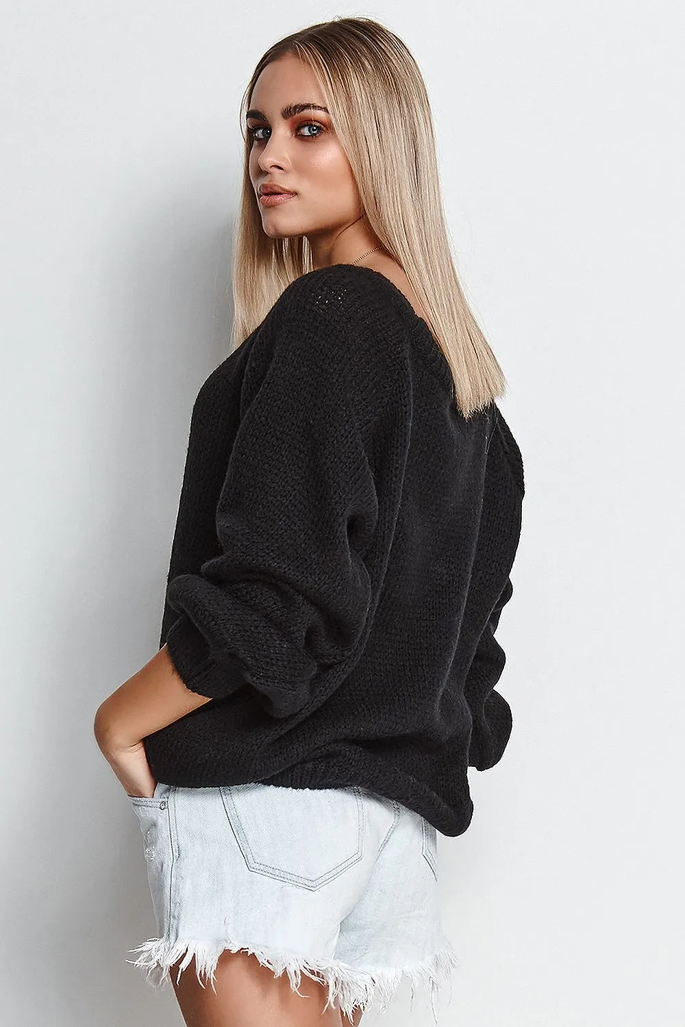 Elegant Boat-Neck Ribbed Sweater