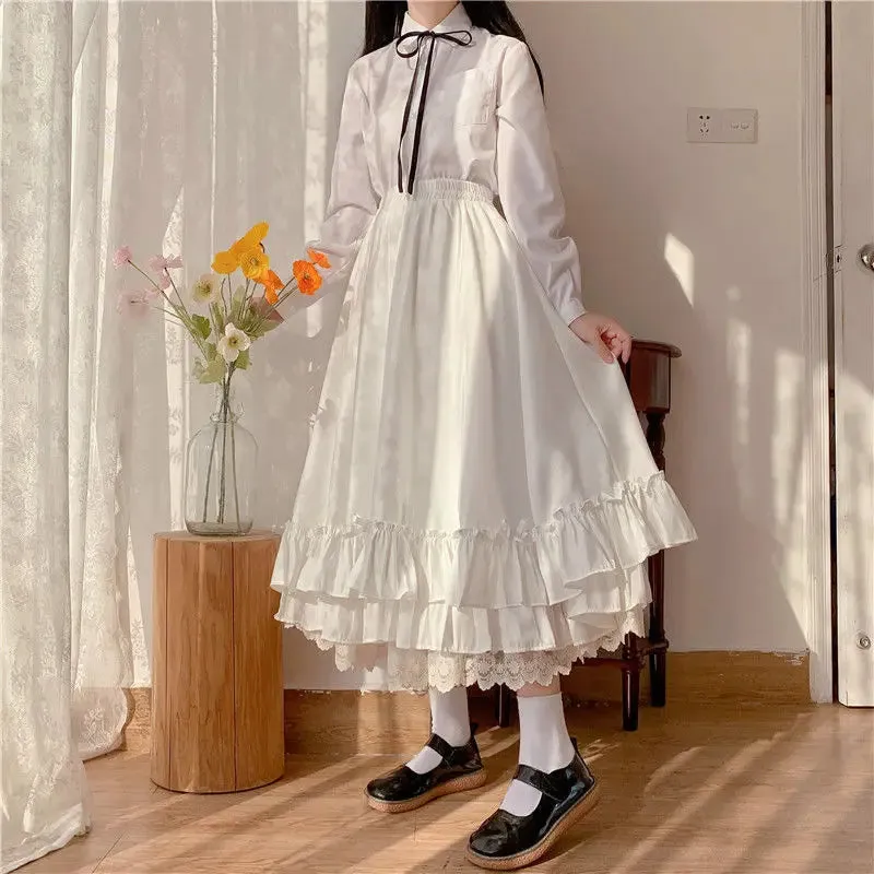 Elevate Your Style with our Vintage Pleated A-Line Ball Gown Long Midi Skirt for Women