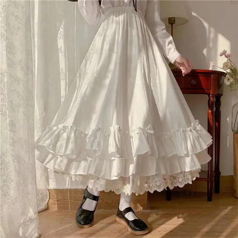 Elevate Your Style with our Vintage Pleated A-Line Ball Gown Long Midi Skirt for Women