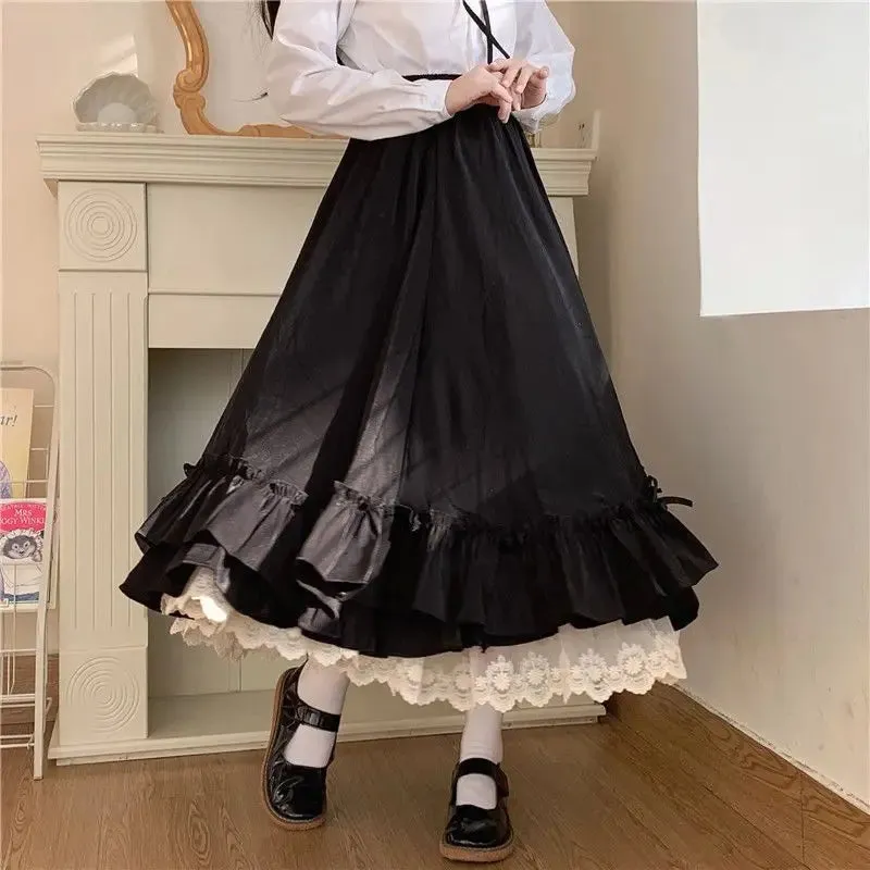 Elevate Your Style with our Vintage Pleated A-Line Ball Gown Long Midi Skirt for Women