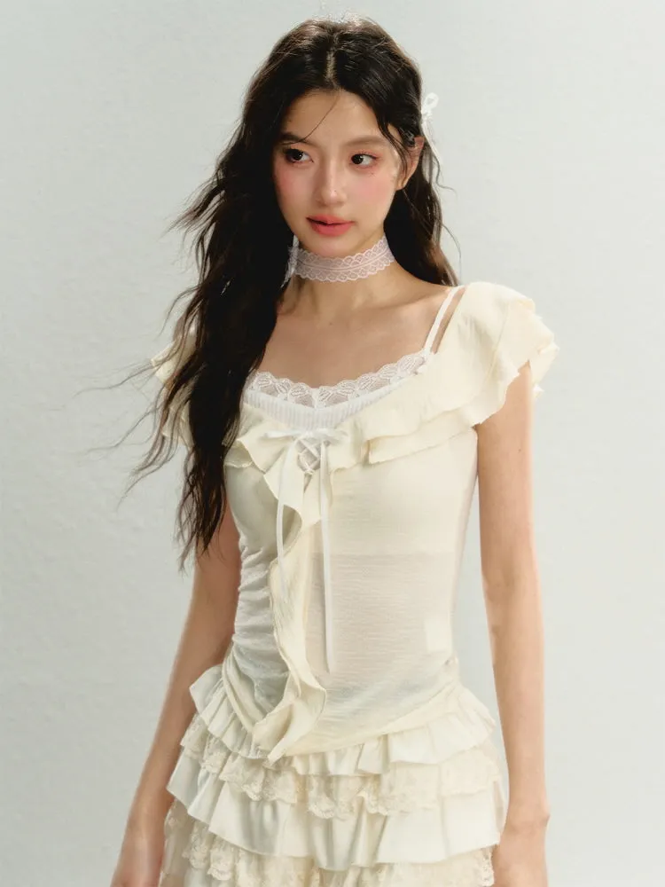 Enchanted Frill Off-Shoulder Top