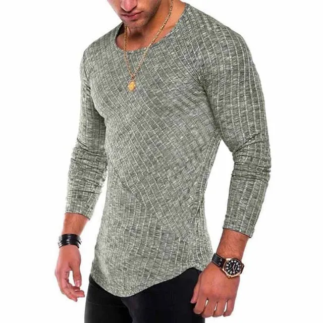Envmenst O-Neck Slim Fit Sweater Men 2018 Fashion Spring Thin Pullover Men Homme Leisure Solid Color Sweater