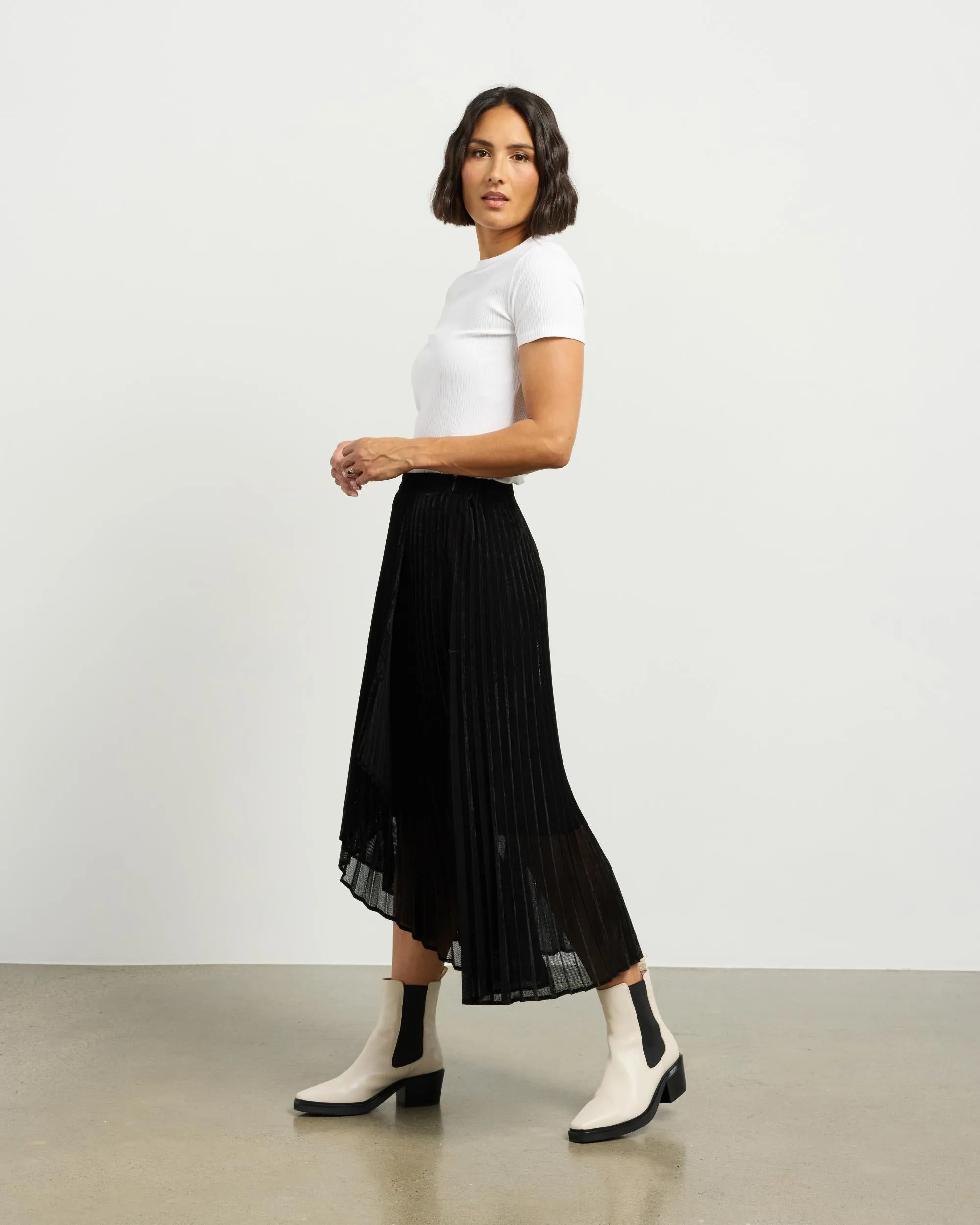 et alia Sawyer Skirt - Black Velvet Mesh