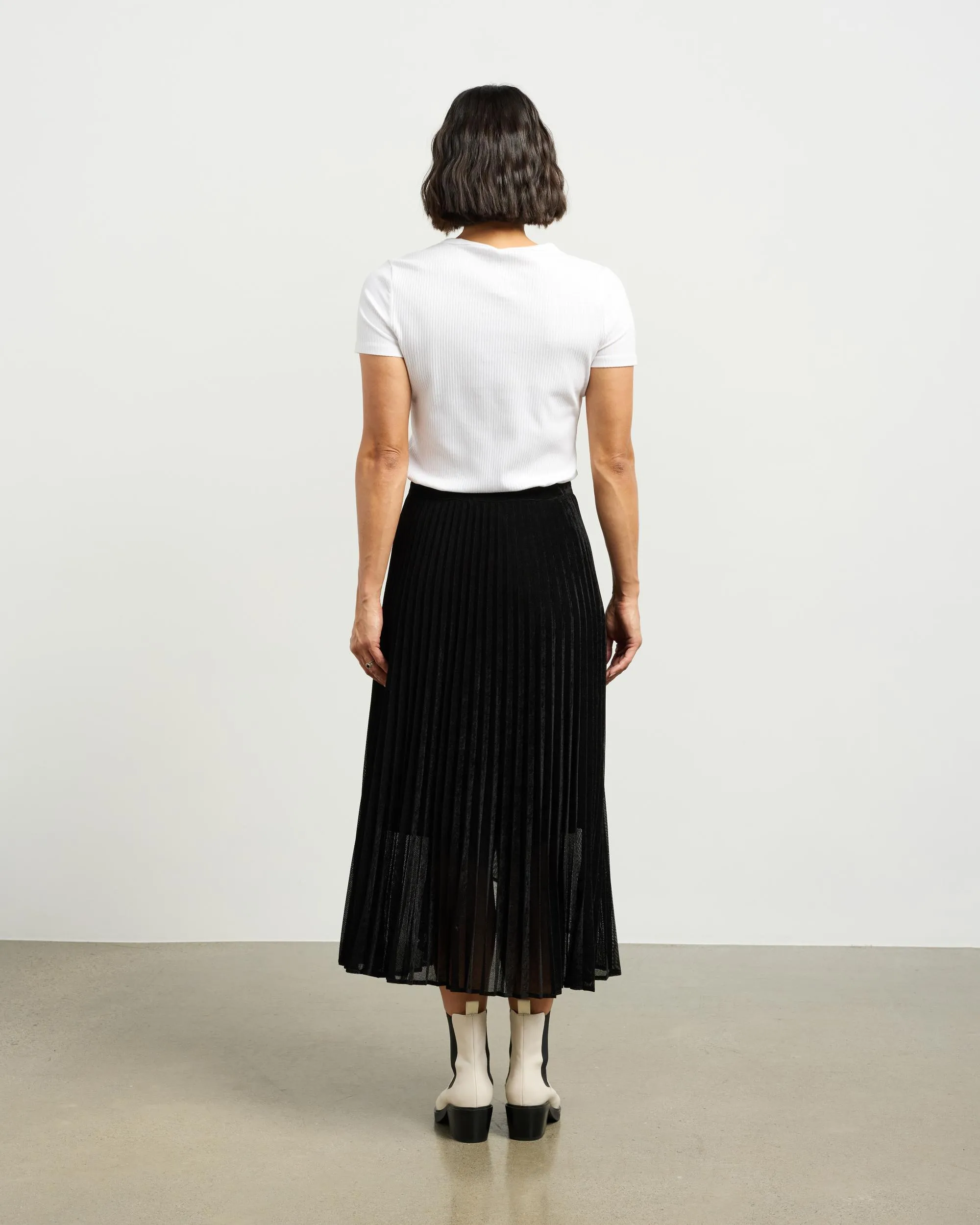 et alia Sawyer Skirt - Black Velvet Mesh