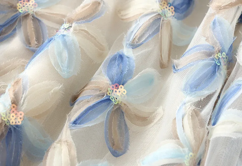 Exquisite Floral Sequined Fairy Gauze Skirt
