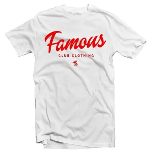 FAMOUS SCRIPT T-SHIRT (RED/WHITE)