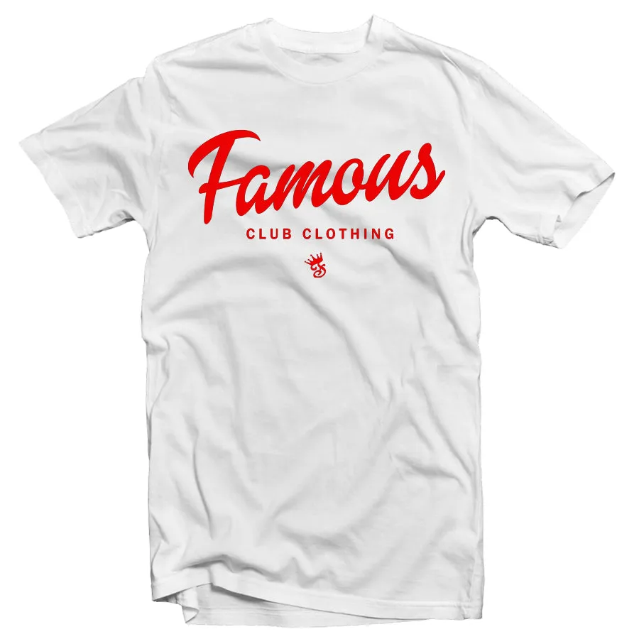 FAMOUS SCRIPT T-SHIRT (RED/WHITE)