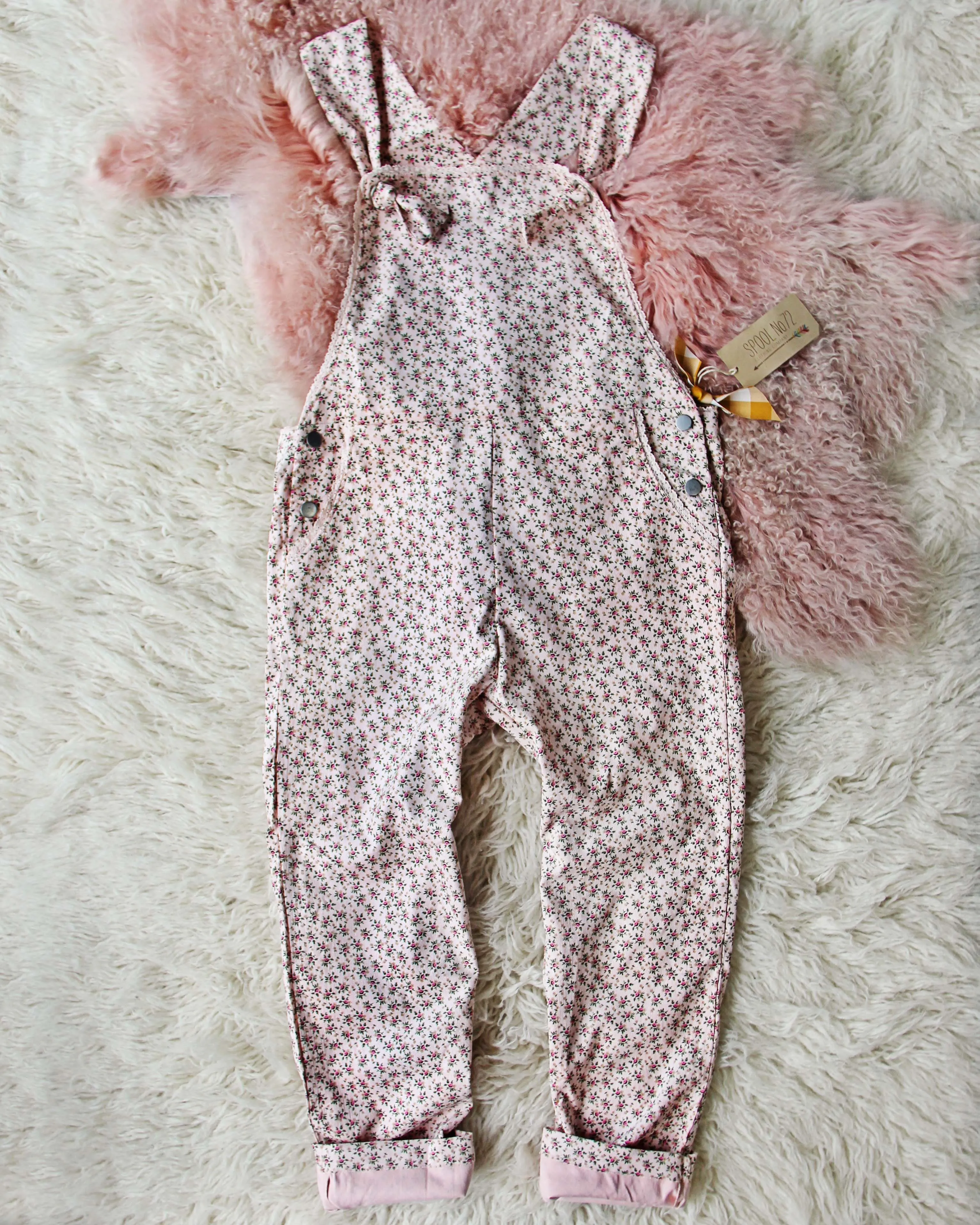Floral Corduroy Overalls