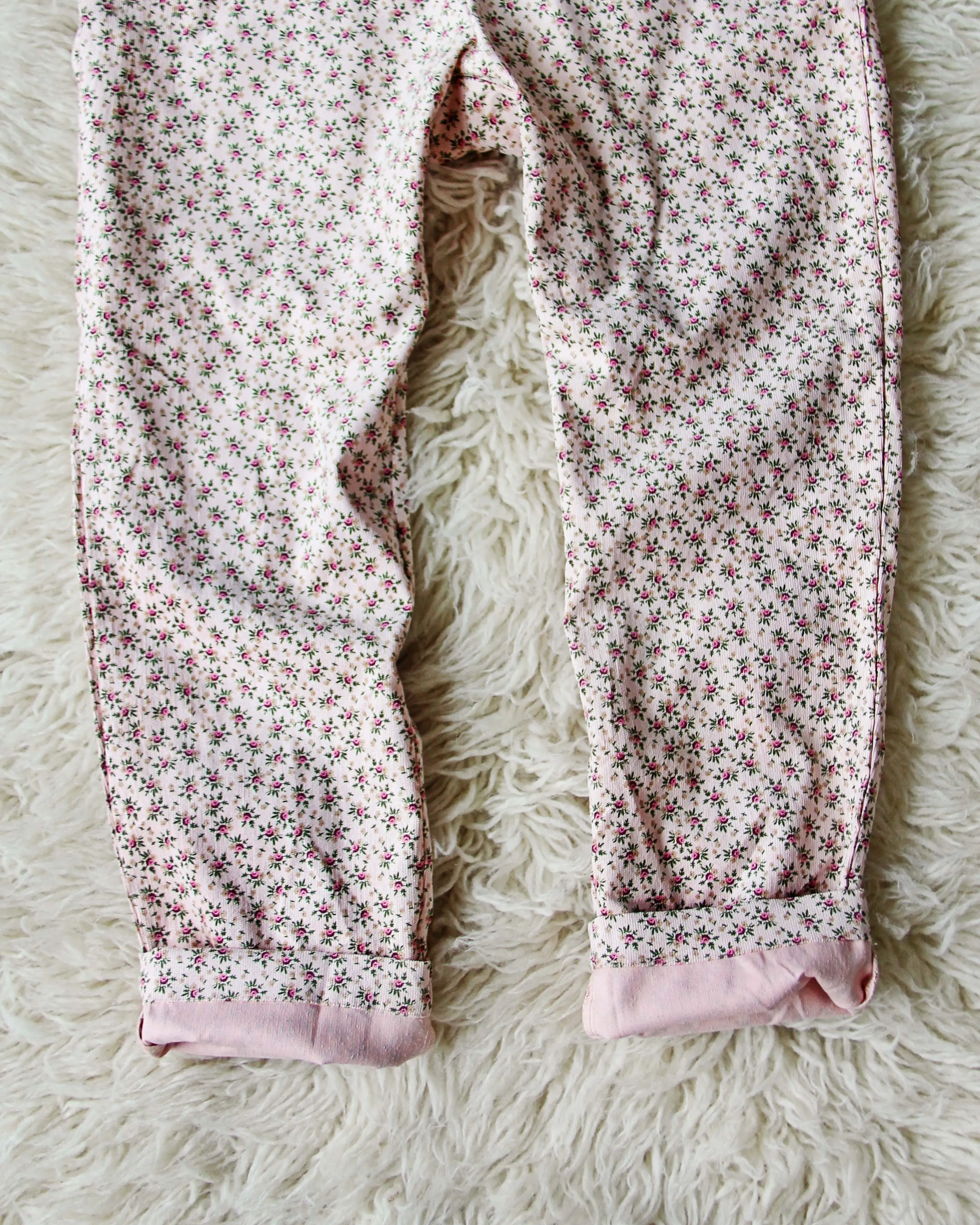 Floral Corduroy Overalls
