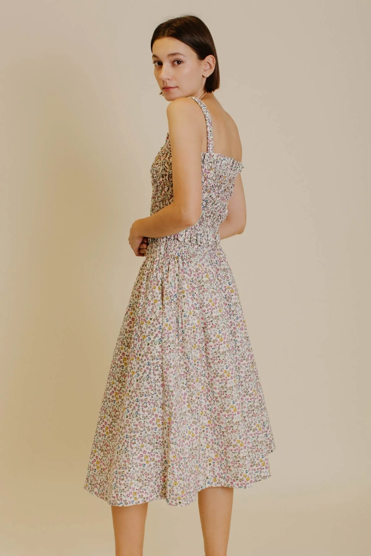 Floral Midi Skirt-M