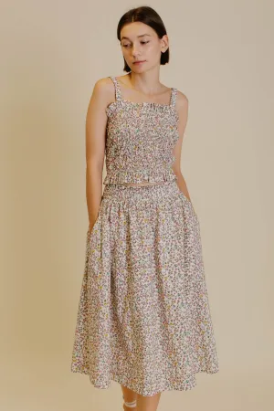 Floral Midi Skirt-M