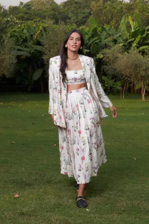 Forest Mist Silk Skirt