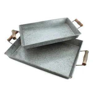 Galvanized Farmhouse Trays (Case of 12 Sets)