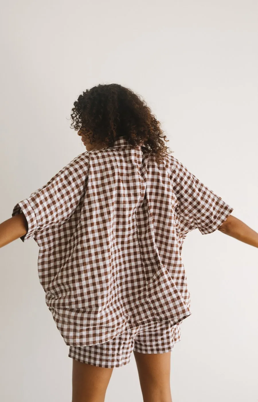 Gingham Paige Shirt Chocolate