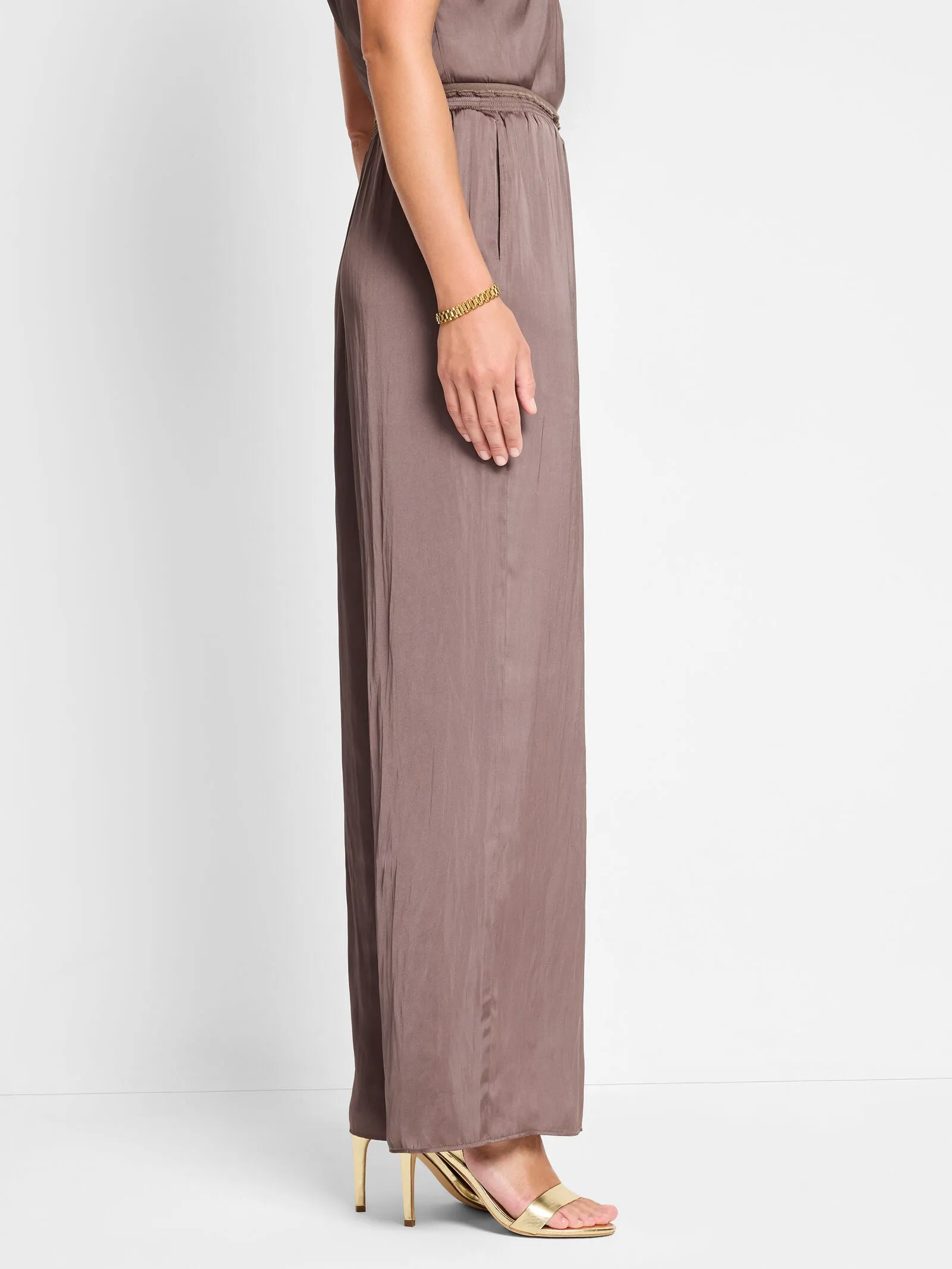 Glossy Sheen Pull On Pant 31"
