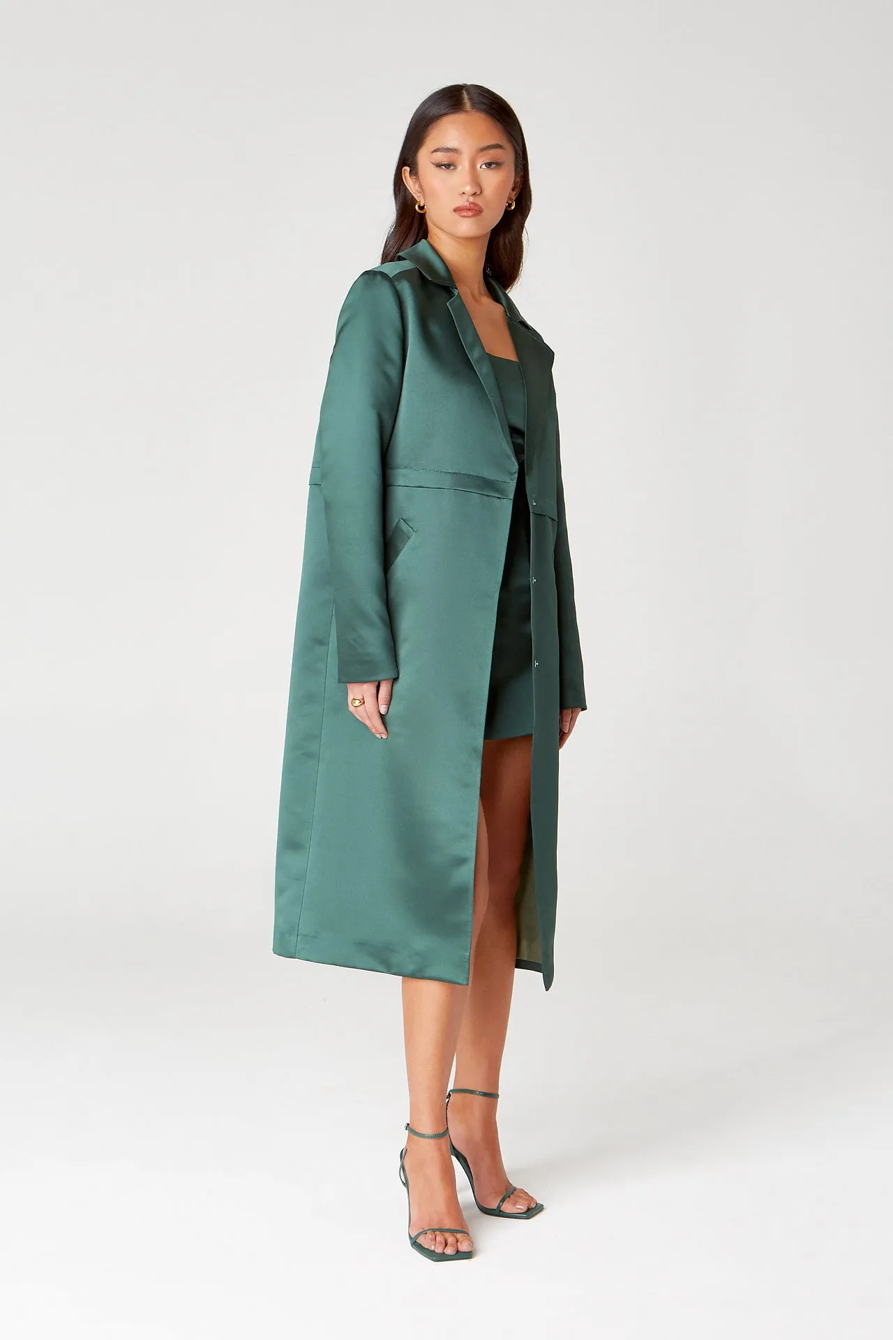Green Longline Jacket