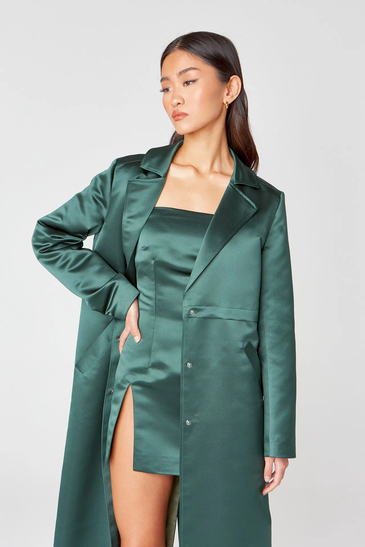 Green Longline Jacket