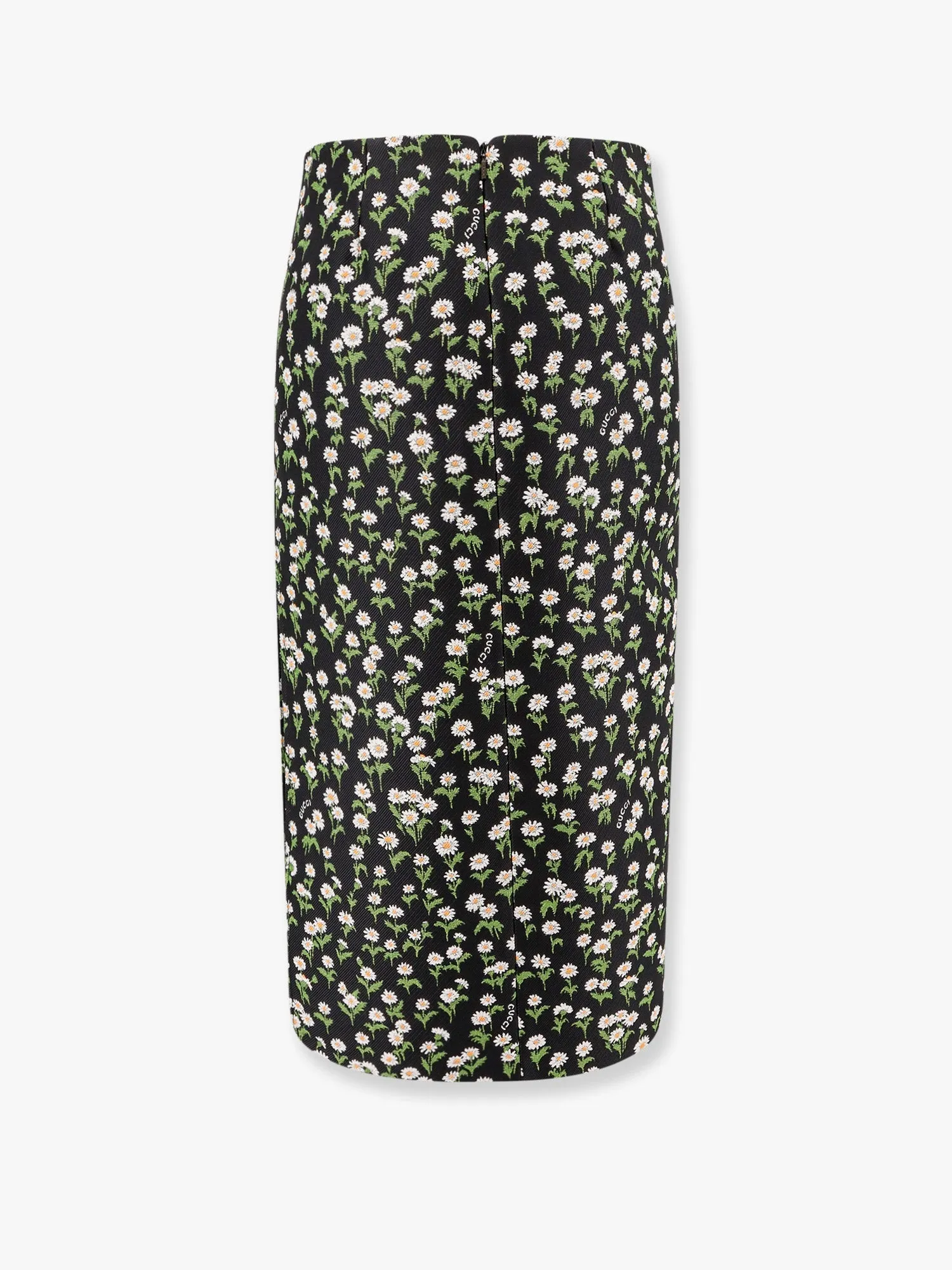 Gucci Crêpe Jacquard Midi Skirt With Floral Pattern