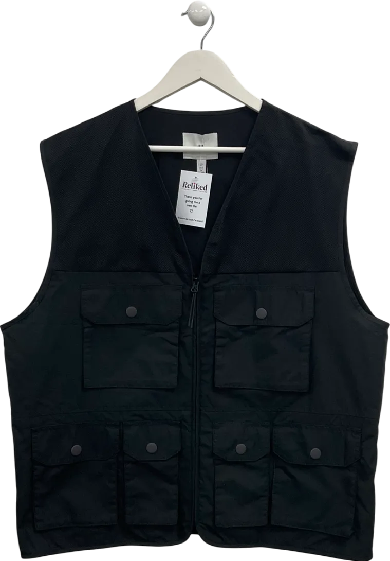H&M Black Utility Gilet UK L