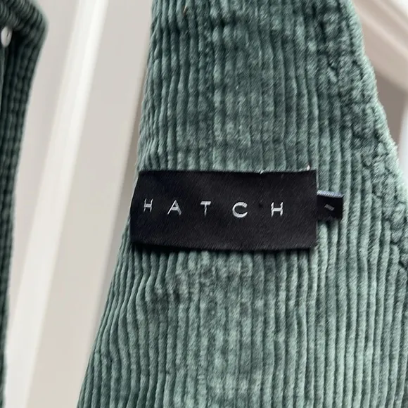 HATCH green maternity corduroy overalls