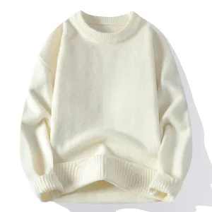 High End Luxury Wool Pull Homme 2024 New Autumn Winter Soft Warm Hole Ripped Sweater Men Pullover Fashion Korean Mens Sweaters